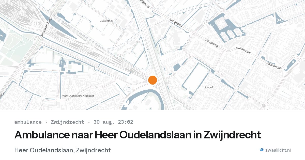 Ambulance naar Heer Oudelandslaan in Zwijndrecht — 30 aug 2026