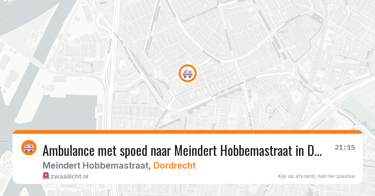 Ambulance met spoed naar Meindert Hobbemastraat in Dordrecht — 17 feb 2026
