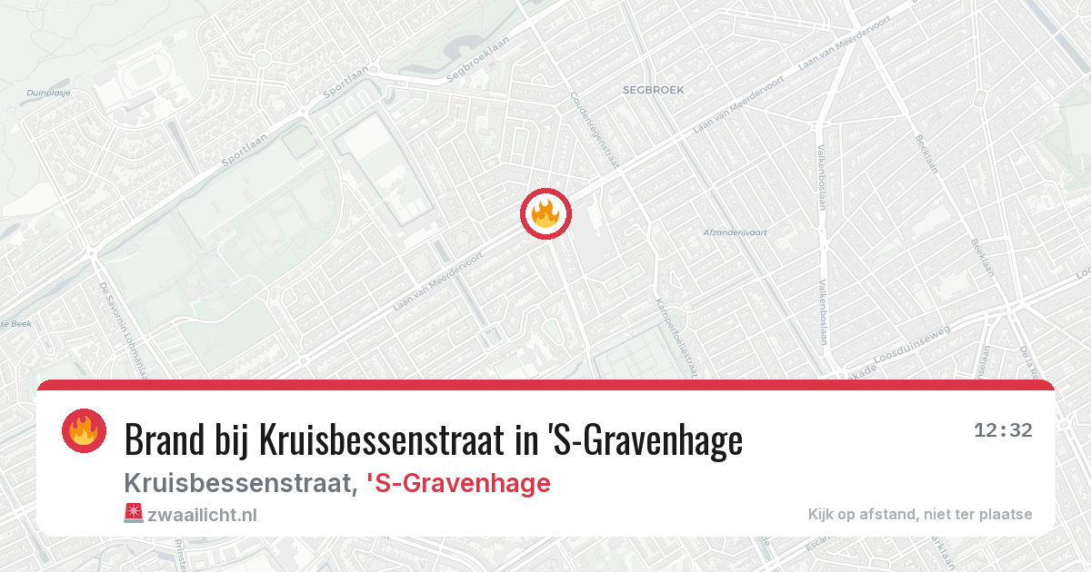 Brand bij Kruisbessenstraat in 'S-Gravenhage — 31 mei 2026