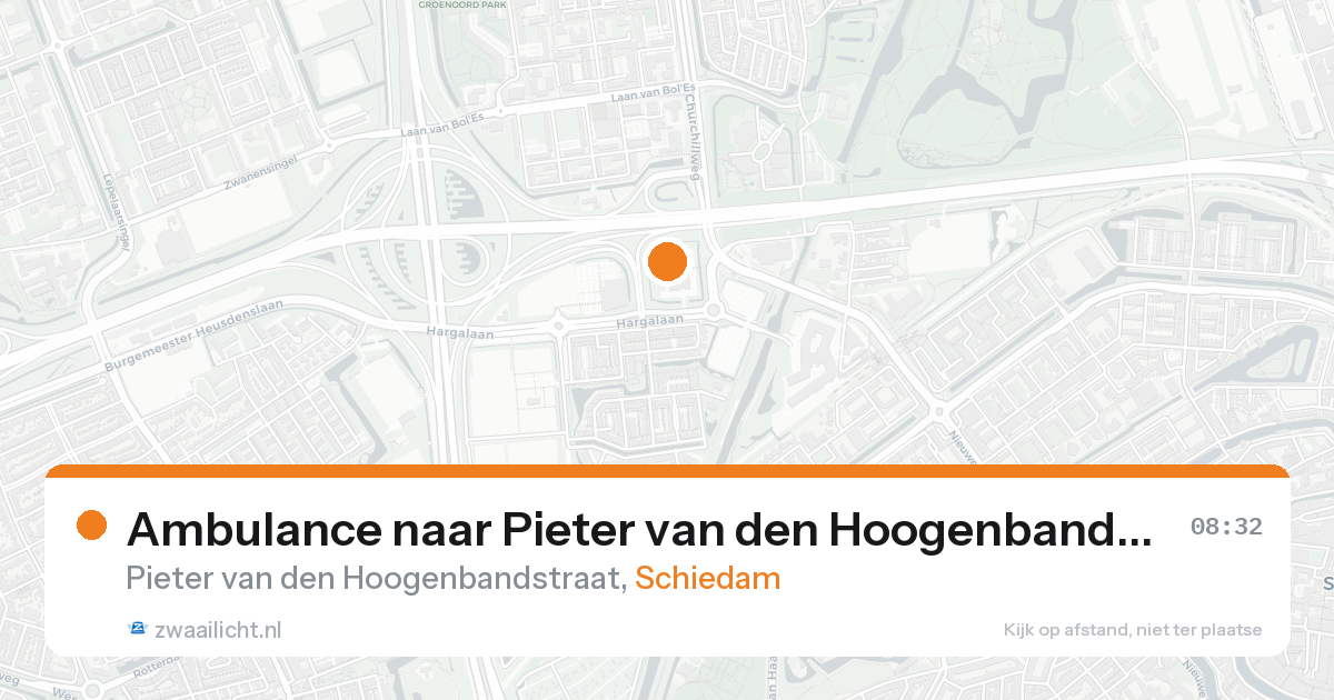 Ambulance naar Pieter van den Hoogenbandstraat in Schiedam — 26 aug 2026