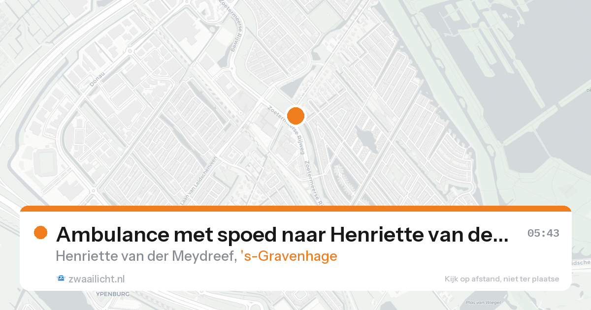 Ambulance met spoed naar Henriette van der Meydreef in 's-Gravenhage — 25 aug 2026