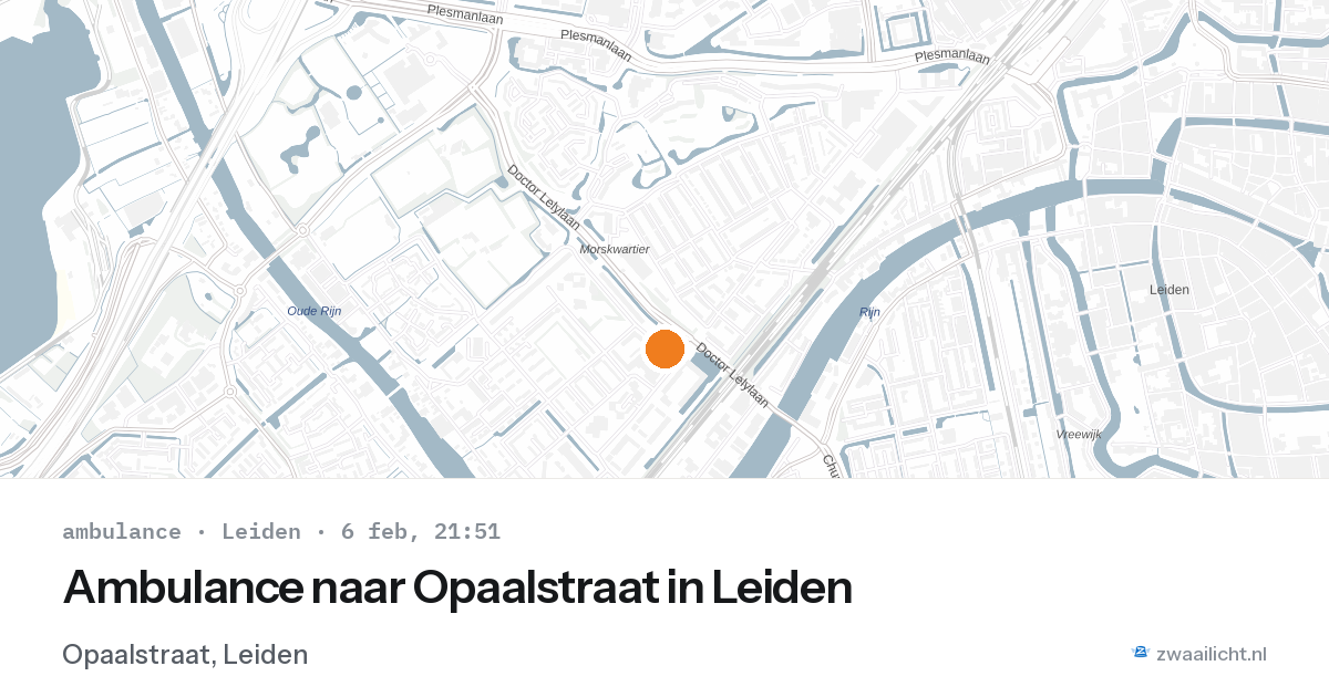Ambulance naar Opaalstraat in Leiden — 6 feb 2026