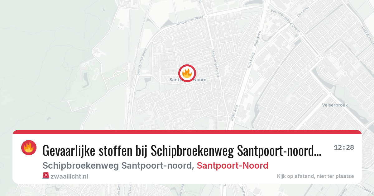Gevaarlijke stoffen bij Schipbroekenweg Santpoort-noord in Santpoort-Noord — 1 feb 2026
