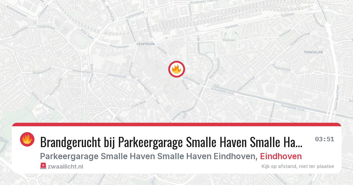 Brandgerucht bij Parkeergarage Smalle Haven Smalle Haven Eindhoven in Eindhoven — 7 jun 2026