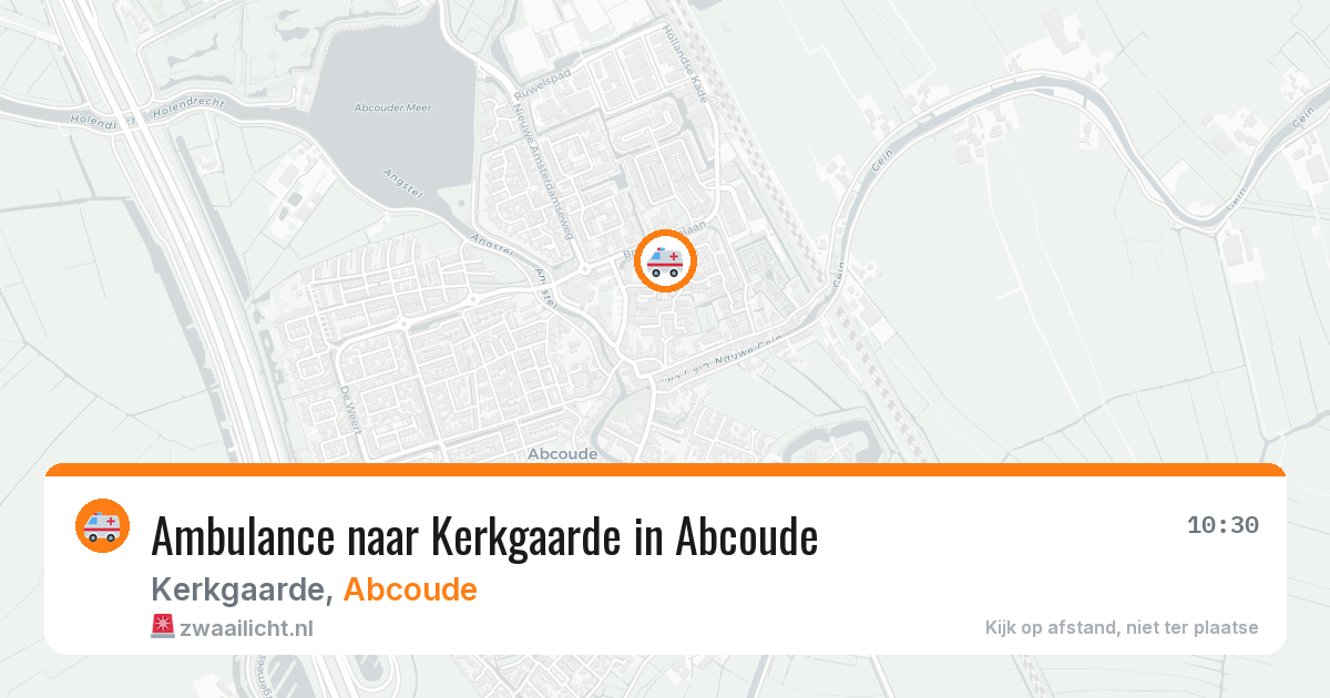 Ambulance naar Kerkgaarde in Abcoude — 18 mei 2026