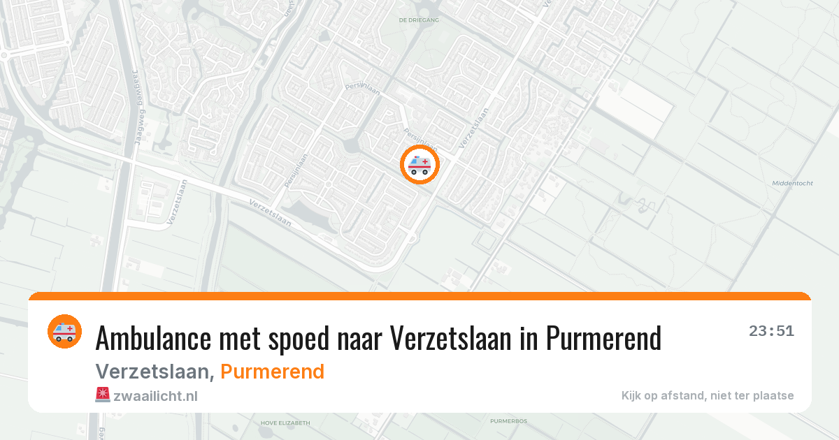 Ambulance met spoed naar Verzetslaan in Purmerend — 31 jul 2026