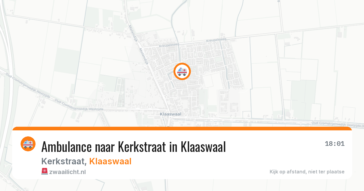 Ambulance naar Kerkstraat in Klaaswaal — 7 jul 2026