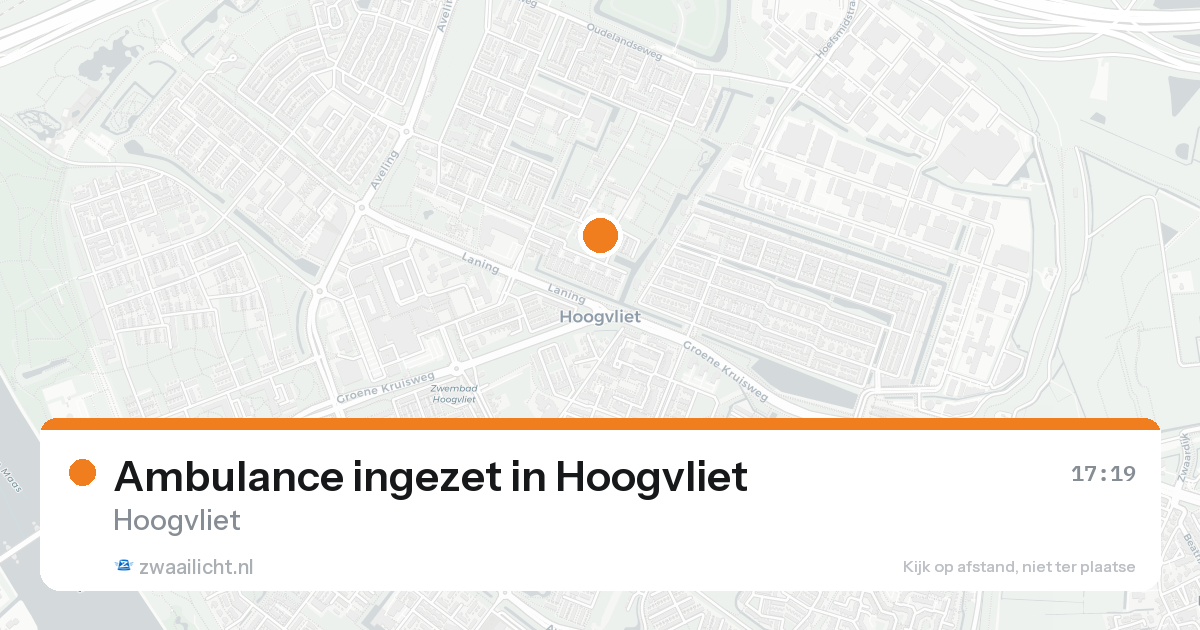 Ambulance ingezet in Hoogvliet — 9 jul 2026