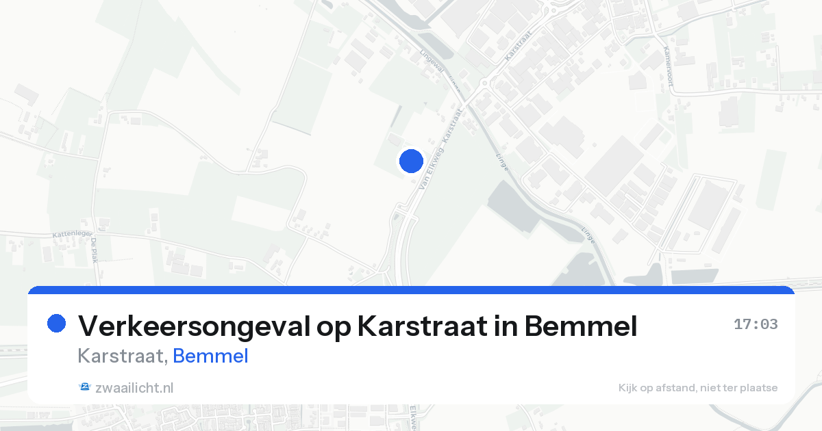 Verkeersongeval op Karstraat in Bemmel — 21 aug 2026