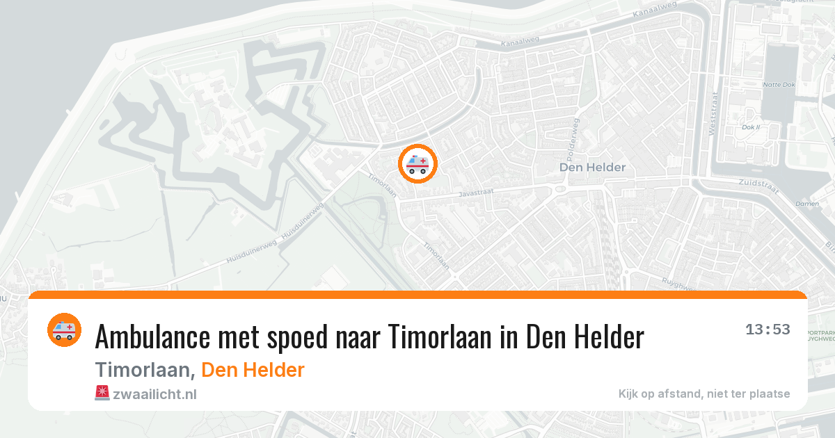 Ambulance met spoed naar Timorlaan in Den Helder — 19 jan 2026