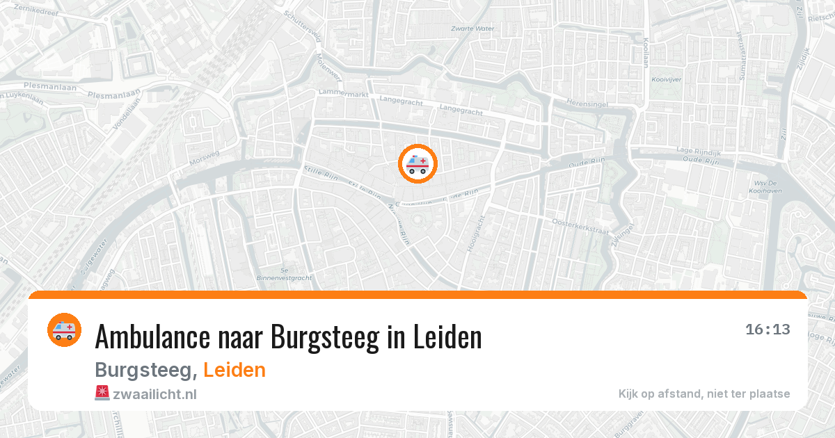 Ambulance naar Burgsteeg in Leiden — 3 jul 2026