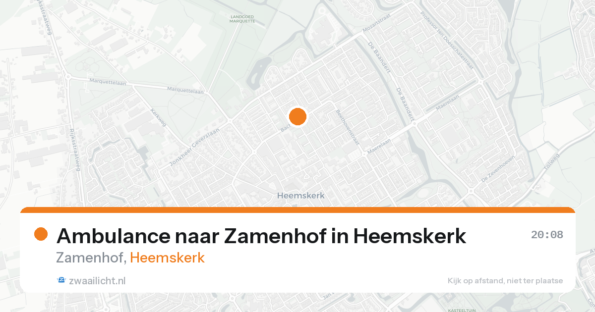 Ambulance naar Zamenhof in Heemskerk — 24 aug 2026