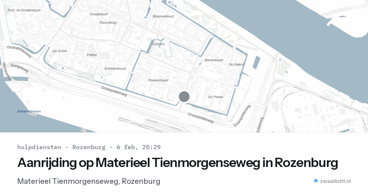 Aanrijding op Materieel Tienmorgenseweg in Rozenburg — 6 feb 2026