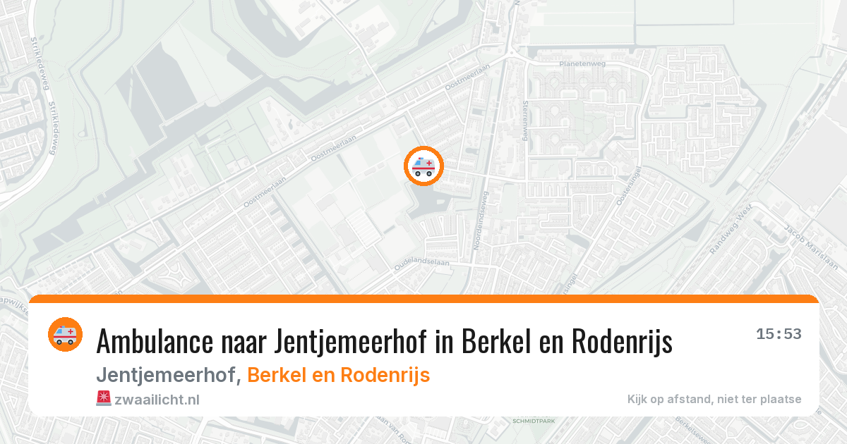 Ambulance naar Jentjemeerhof in Berkel en Rodenrijs — 6 jul 2026