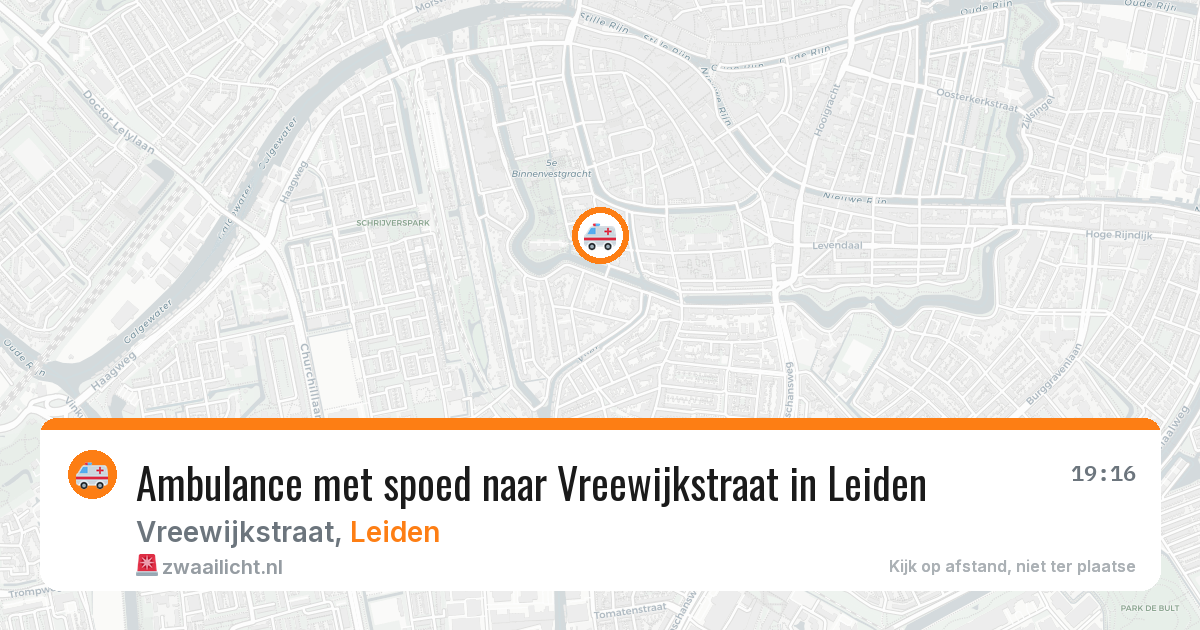 Ambulance met spoed naar Vreewijkstraat in Leiden — 7 jul 2026