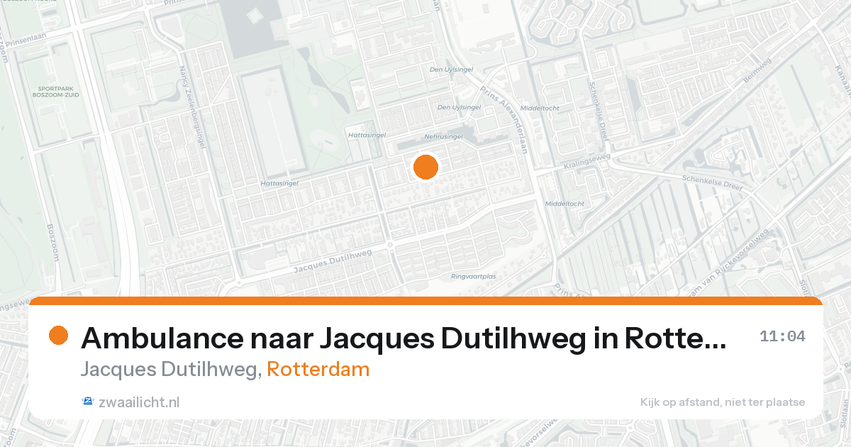 Ambulance naar Jacques Dutilhweg in Rotterdam — 7 jul 2026