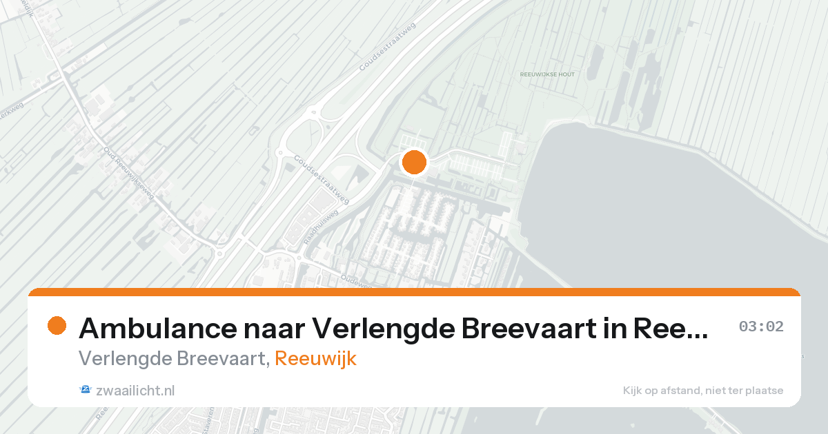 Ambulance naar Verlengde Breevaart in Reeuwijk — 17 aug 2026