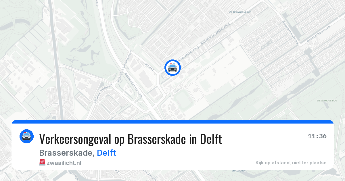 Verkeersongeval op Brasserskade in Delft — 3 jun 2026