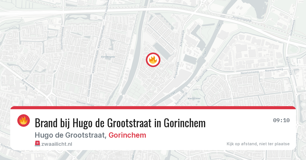 Brand bij Hugo de Grootstraat in Gorinchem — 26 jun 2026