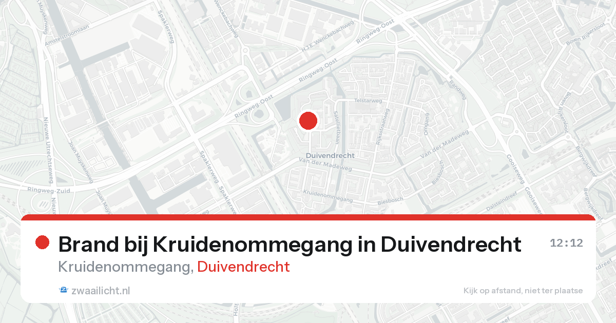 Brand bij Kruidenommegang in Duivendrecht — 7 jun 2026