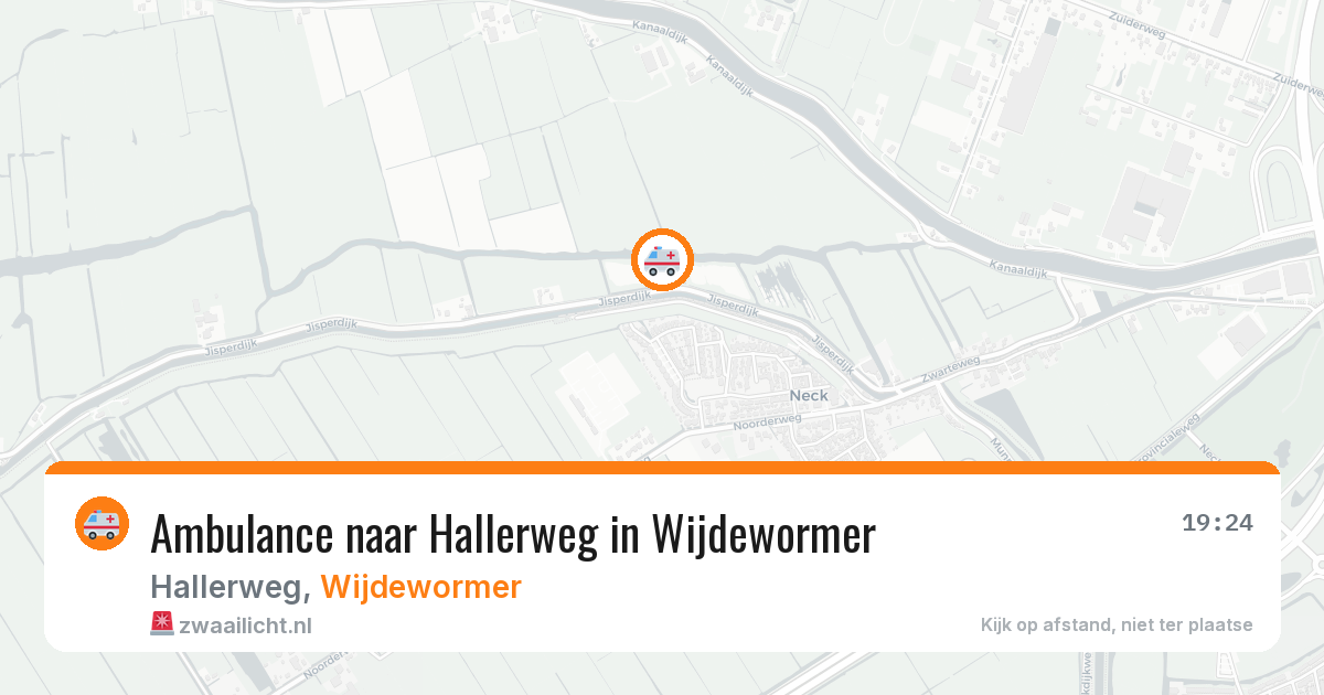 Ambulance naar Hallerweg in Wijdewormer — 15 jul 2026