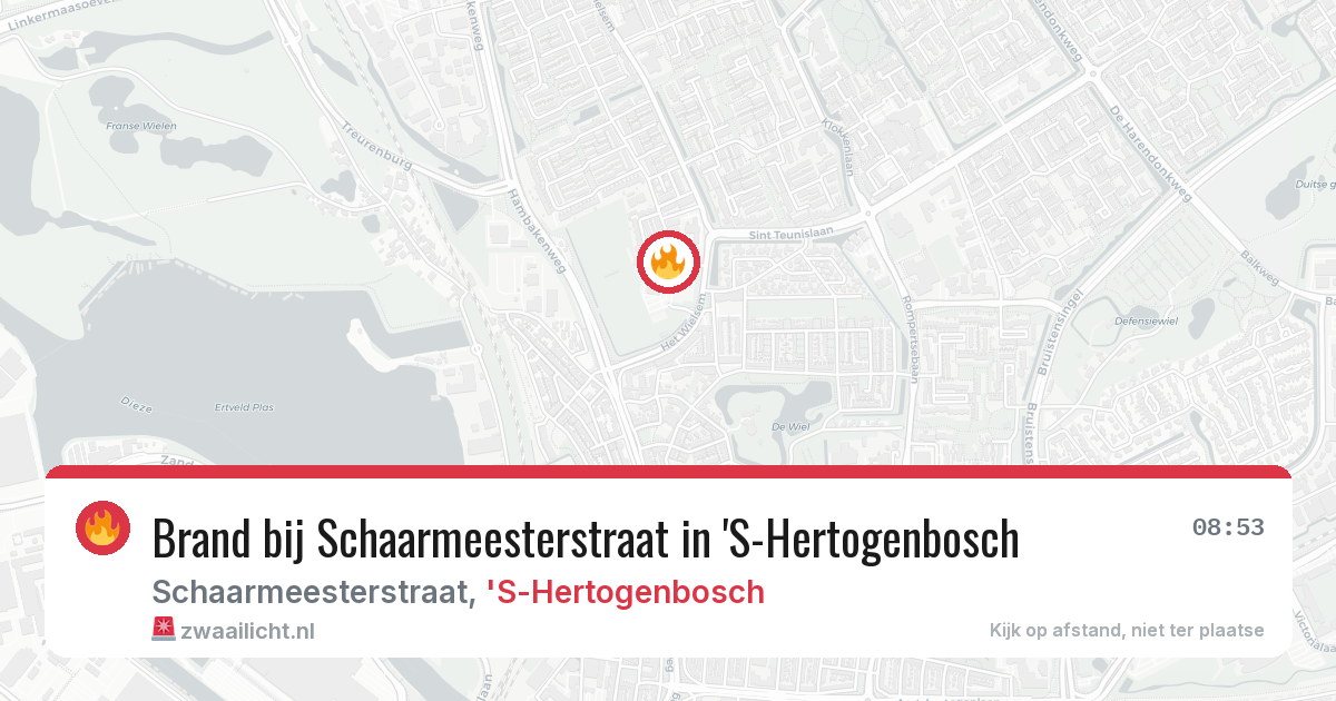 Brand bij Schaarmeesterstraat in 'S-Hertogenbosch — 24 jun 2026