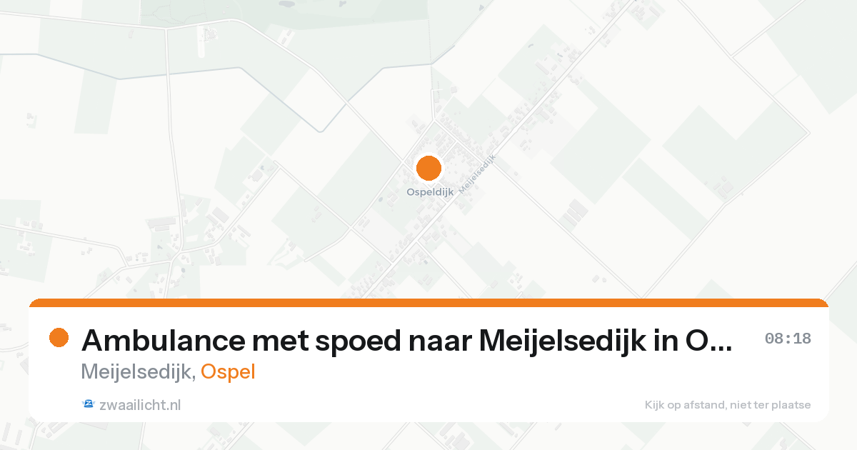 Ambulance met spoed naar Meijelsedijk in Ospel — 24 aug 2026