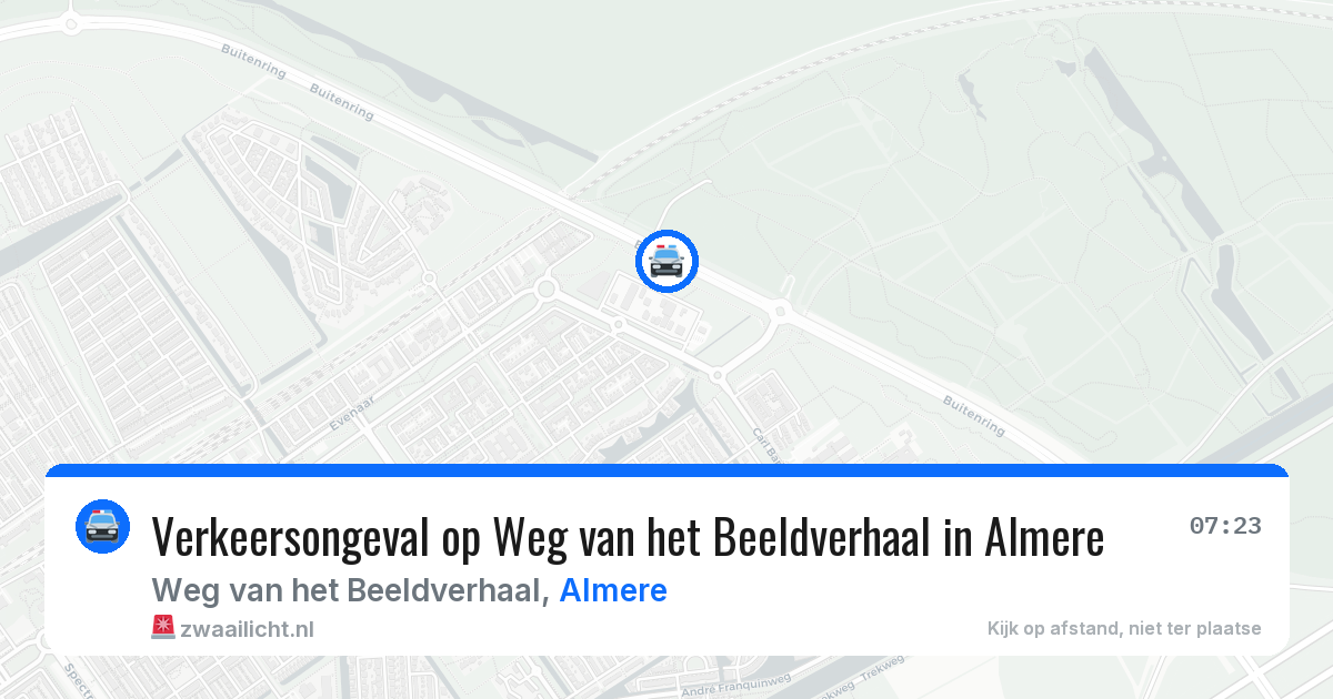 Verkeersongeval op Weg van het Beeldverhaal in Almere — 11 jun 2026