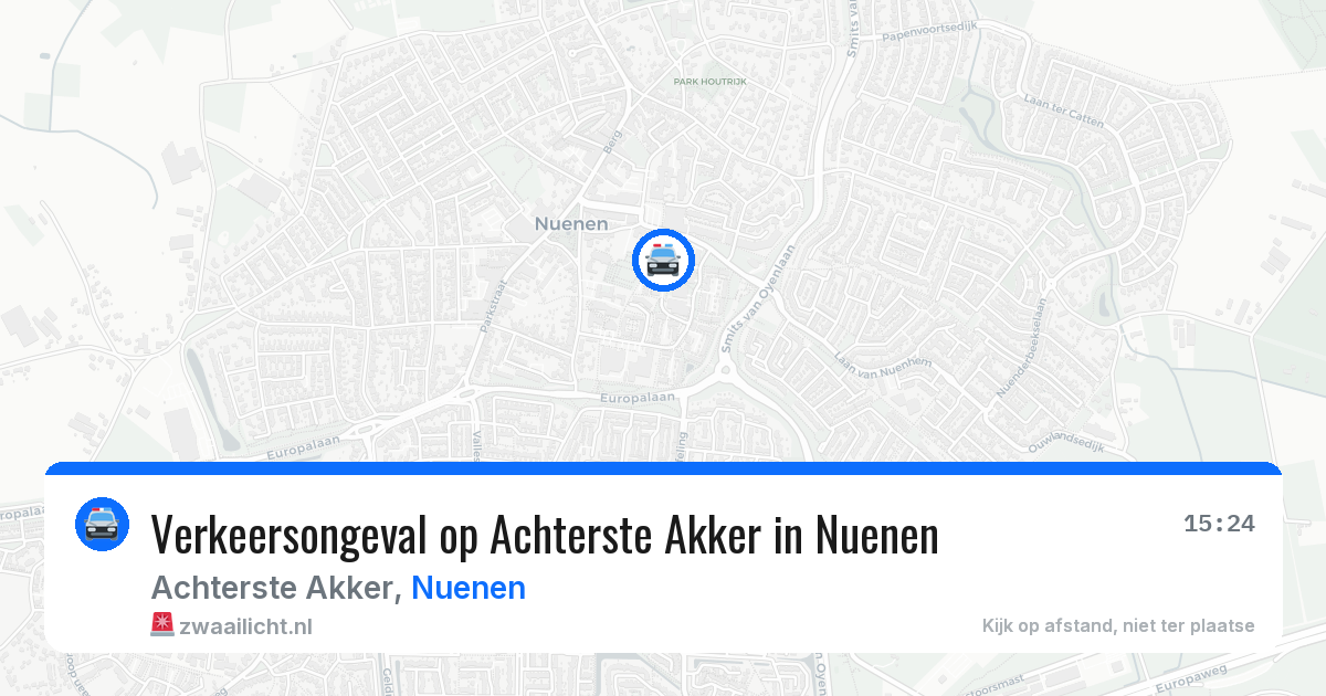 Verkeersongeval op Achterste Akker in Nuenen — 23 jun 2026
