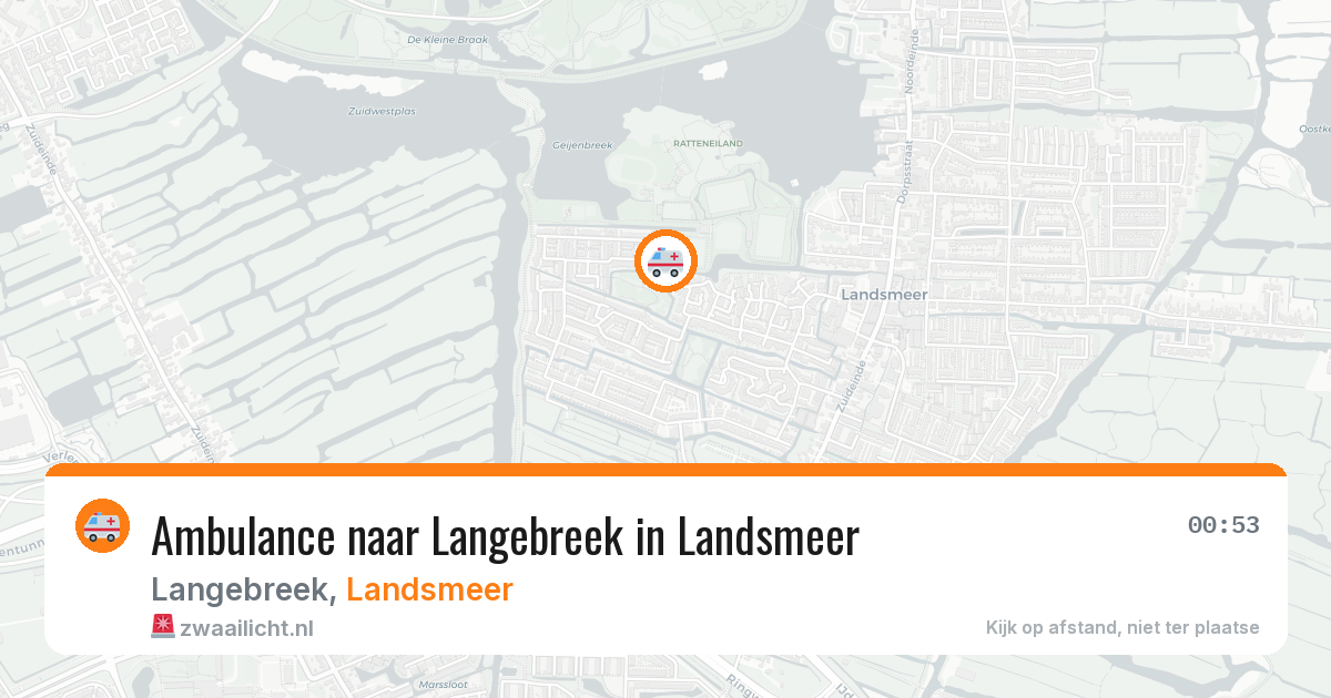 Ambulance naar Langebreek in Landsmeer — 19 feb 2026