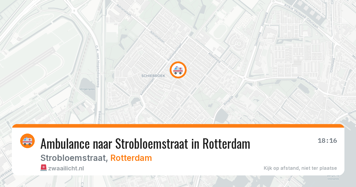 Ambulance naar Strobloemstraat in Rotterdam — 1 aug 2026