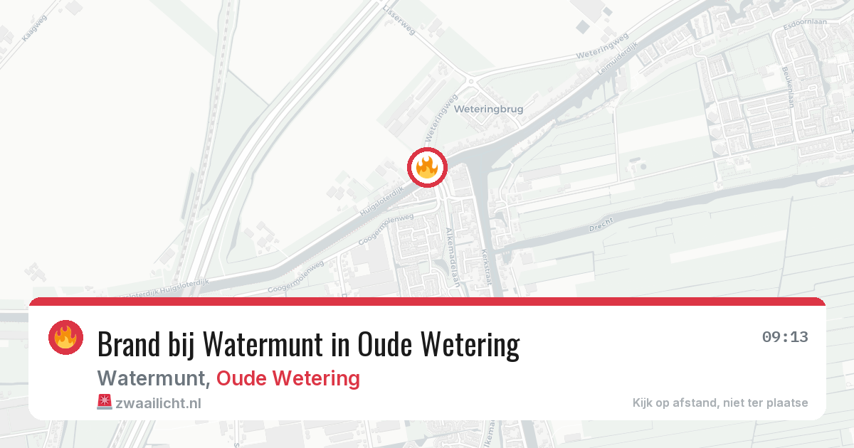 Brand bij Watermunt in Oude Wetering — 25 jul 2026