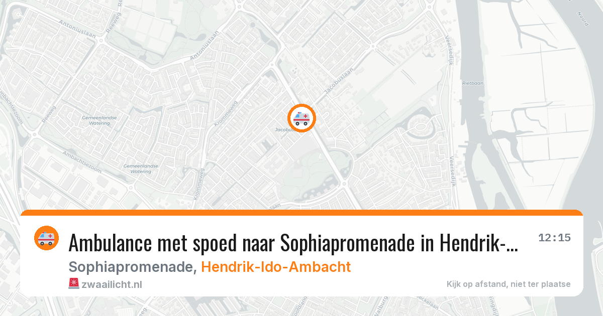 Ambulance met spoed naar Sophiapromenade in Hendrik-Ido-Ambacht — 18 jul 2026