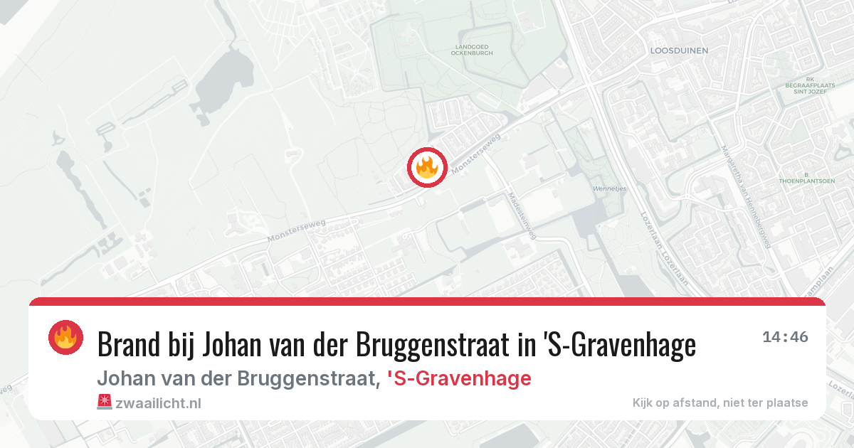 Brand bij Johan van der Bruggenstraat in 'S-Gravenhage — 20 jun 2026