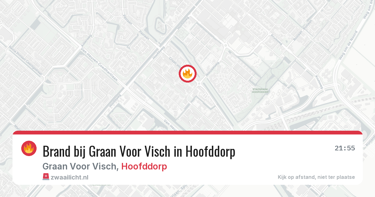 Brand bij Graan Voor Visch in Hoofddorp — 25 jun 2026