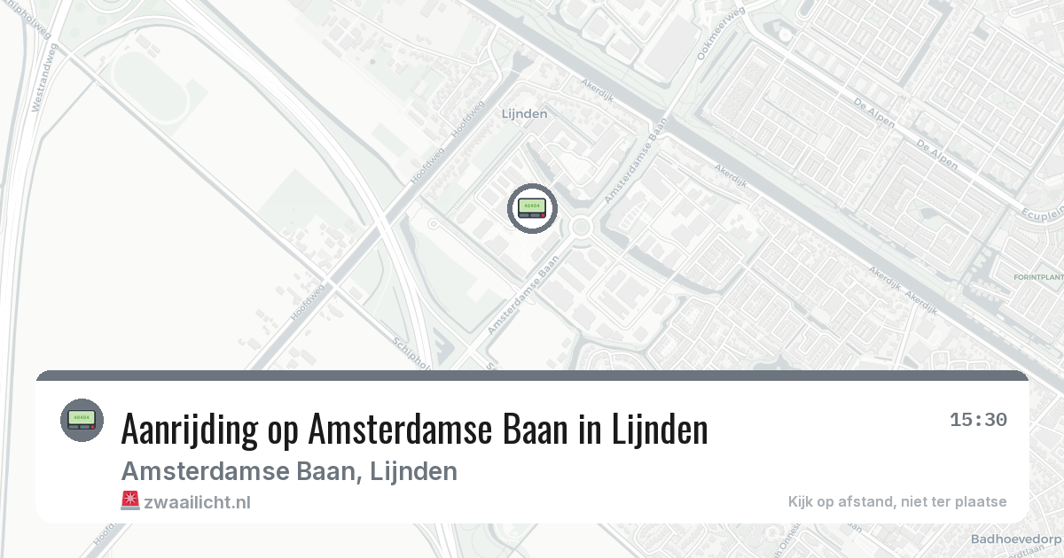 Aanrijding op Amsterdamse Baan in Lijnden — 8 feb 2026