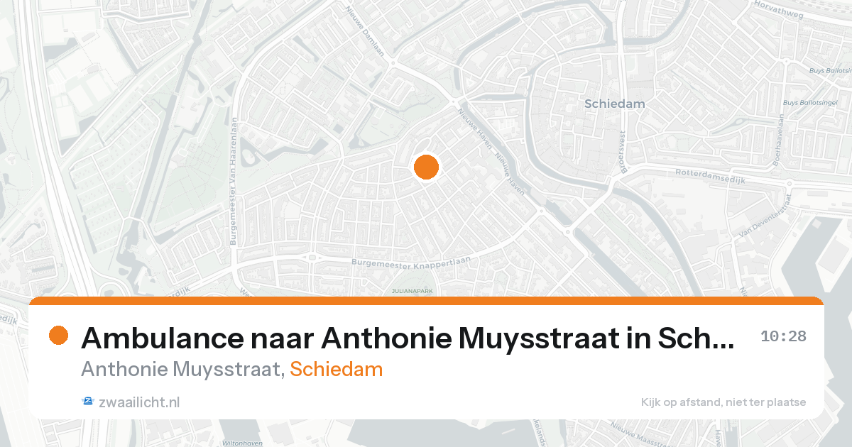 Ambulance naar Anthonie Muysstraat in Schiedam — 23 aug 2026