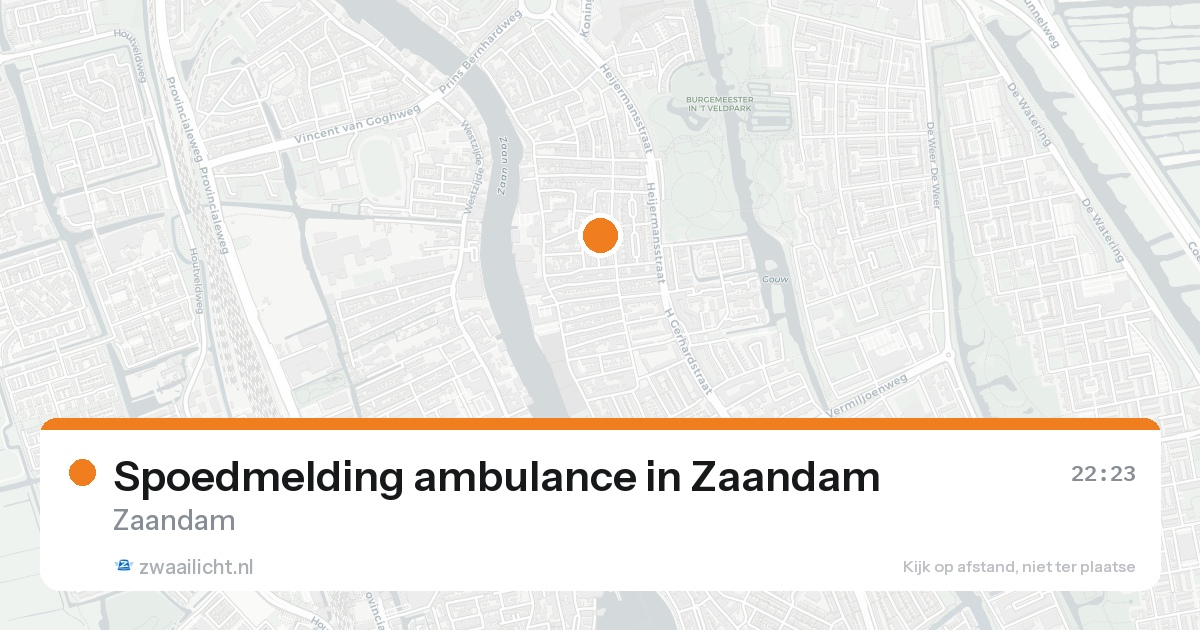 Spoedmelding ambulance in Zaandam — 20 aug 2026