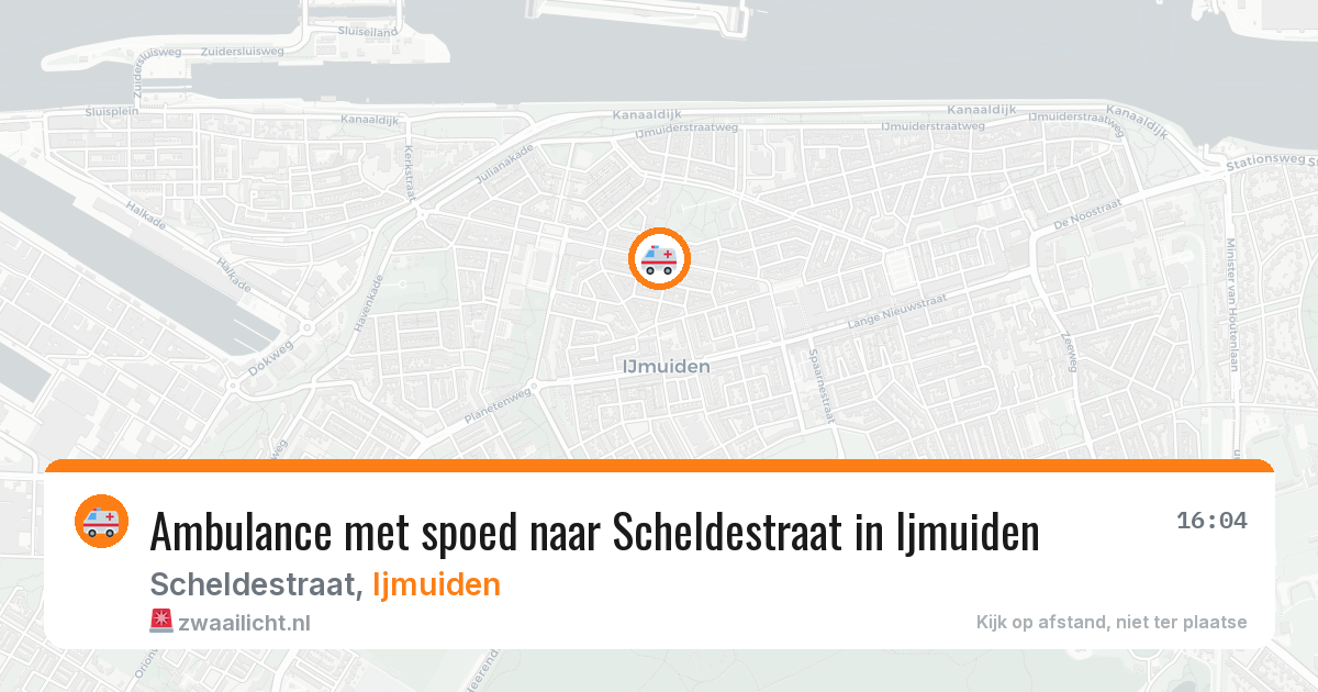 Ambulance met spoed naar Scheldestraat in Ijmuiden — 28 jul 2026