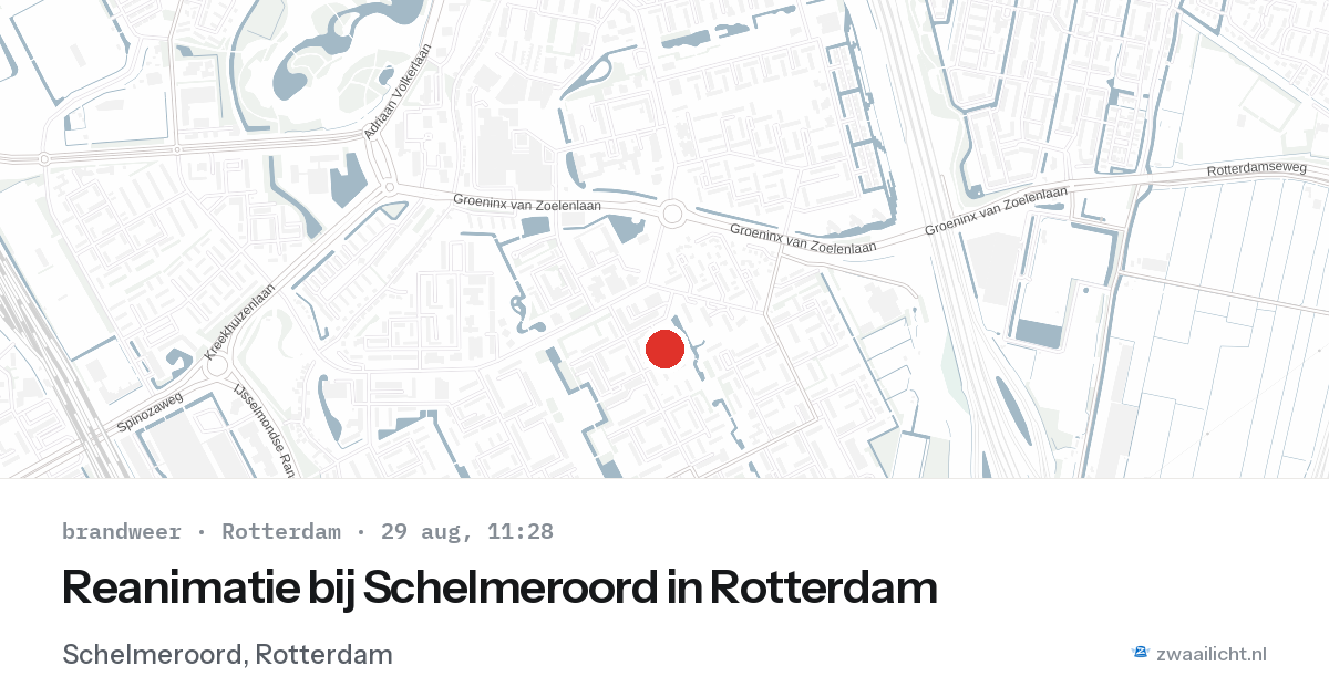 Reanimatie bij Schelmeroord in Rotterdam — 29 aug 2026