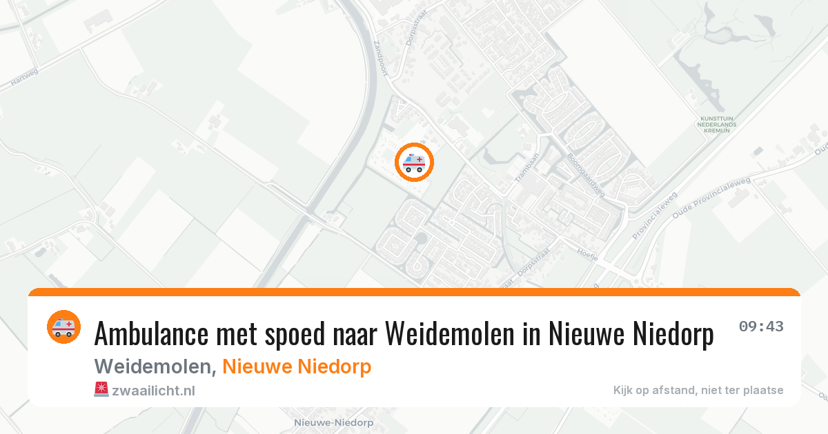 Ambulance met spoed naar Weidemolen in Nieuwe Niedorp — 6 jun 2026