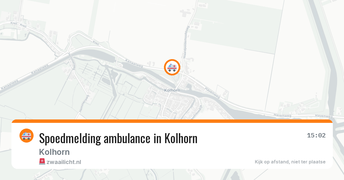 Spoedmelding ambulance in Kolhorn — 15 mei 2026