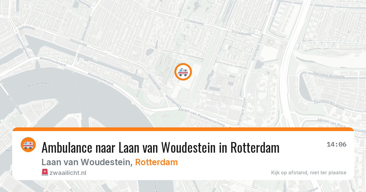 Ambulance naar Laan van Woudestein in Rotterdam — 7 jul 2026