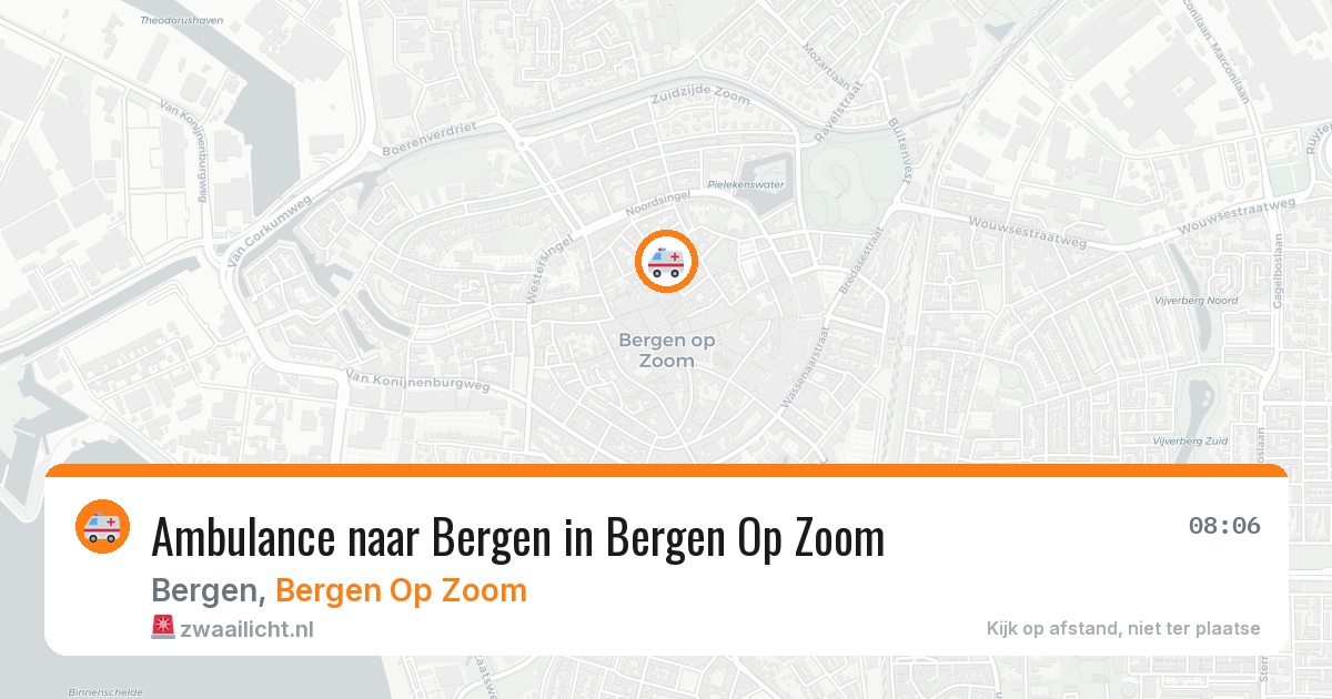 Ambulance naar Bergen in Bergen Op Zoom — 13 jun 2026