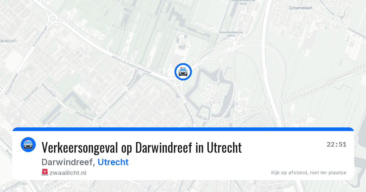 Verkeersongeval op Darwindreef in Utrecht — 7 jun 2026