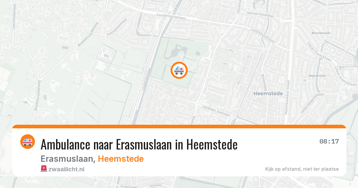 Ambulance naar Erasmuslaan in Heemstede — 9 jul 2026