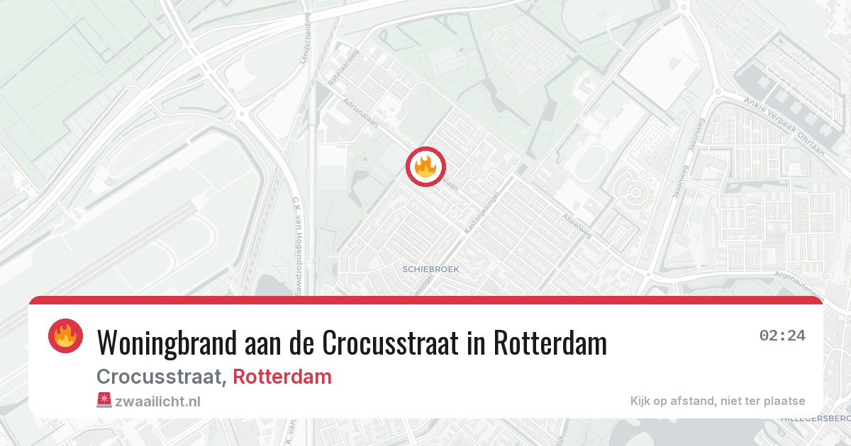 Woningbrand aan de Crocusstraat in Rotterdam — 30 apr 2026