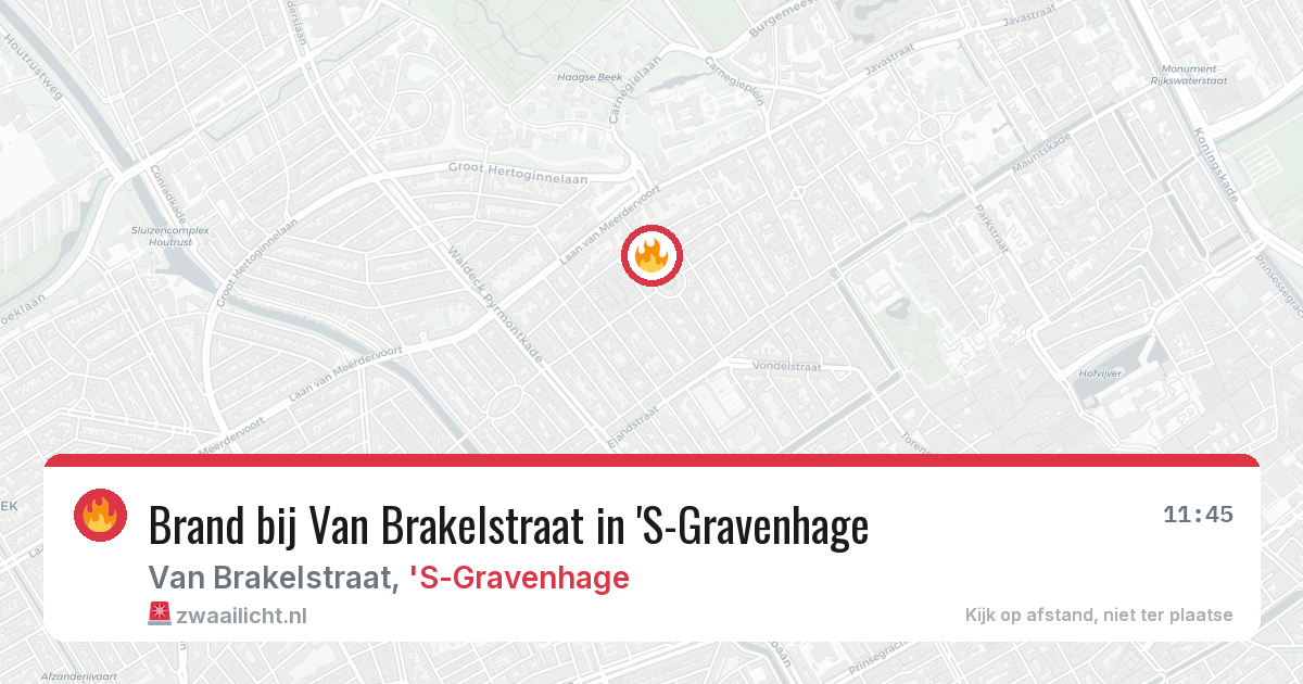 Brand bij Van Brakelstraat in 'S-Gravenhage — 31 jul 2026