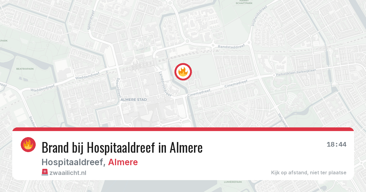 Brand bij Hospitaaldreef in Almere — 31 mrt 2026