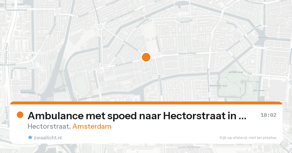 Ambulance met spoed naar Hectorstraat in Amsterdam — 5 jun 2026